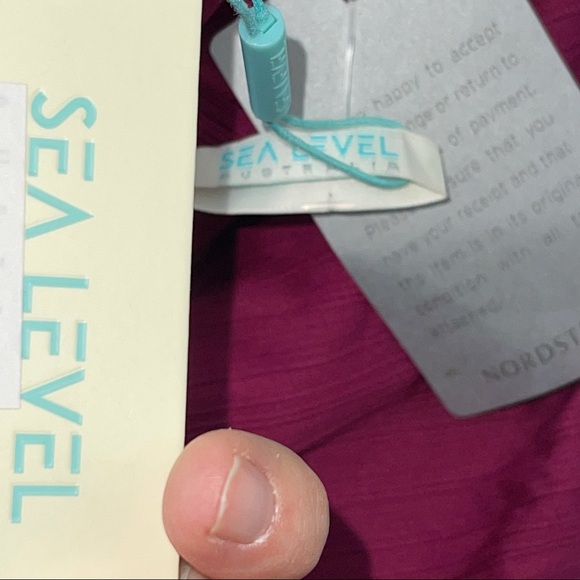 NEW Sea Level Belted Wireless One-piece Swimsuit In Ruby - Picture 12 of 16